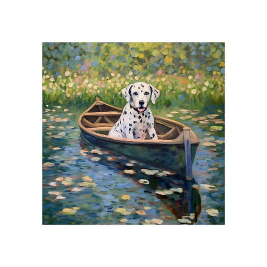 Dalmatian AI pet portrait in Monet Style