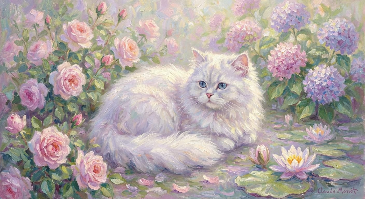 Custom Persian cat portrait