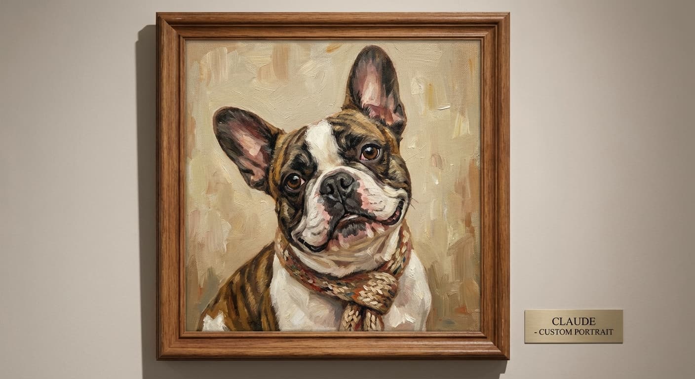 Personalized French Bulldog portrait