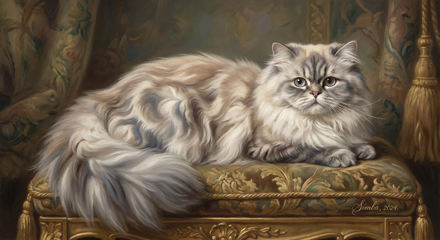 Personalized Persian cat portrait