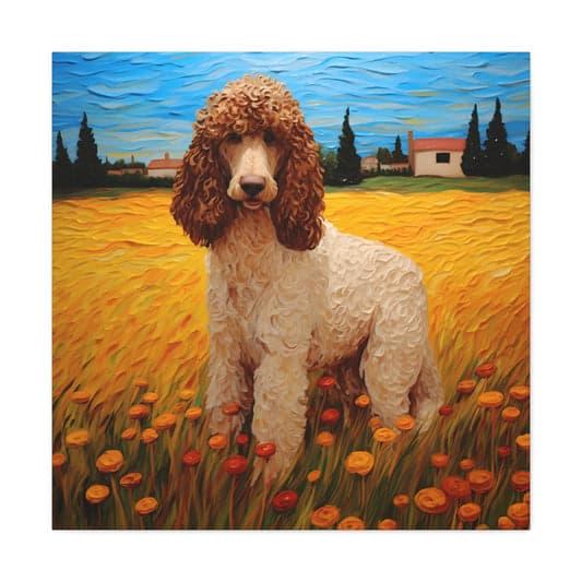 Poodle AI pet portrait in Van Gogh Style