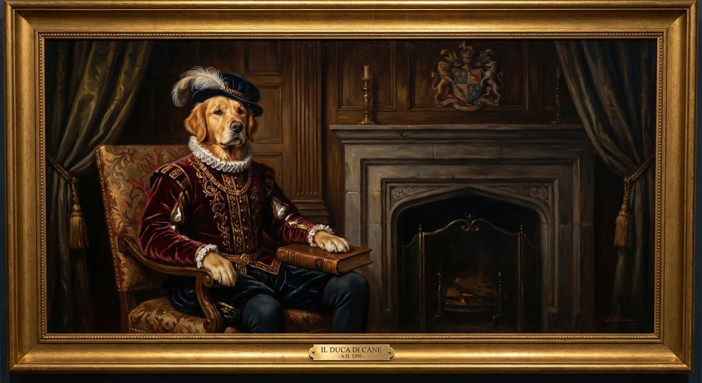 Renaissance noble dog portrait