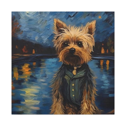 Yorkie AI pet portrait in Van Gogh Style