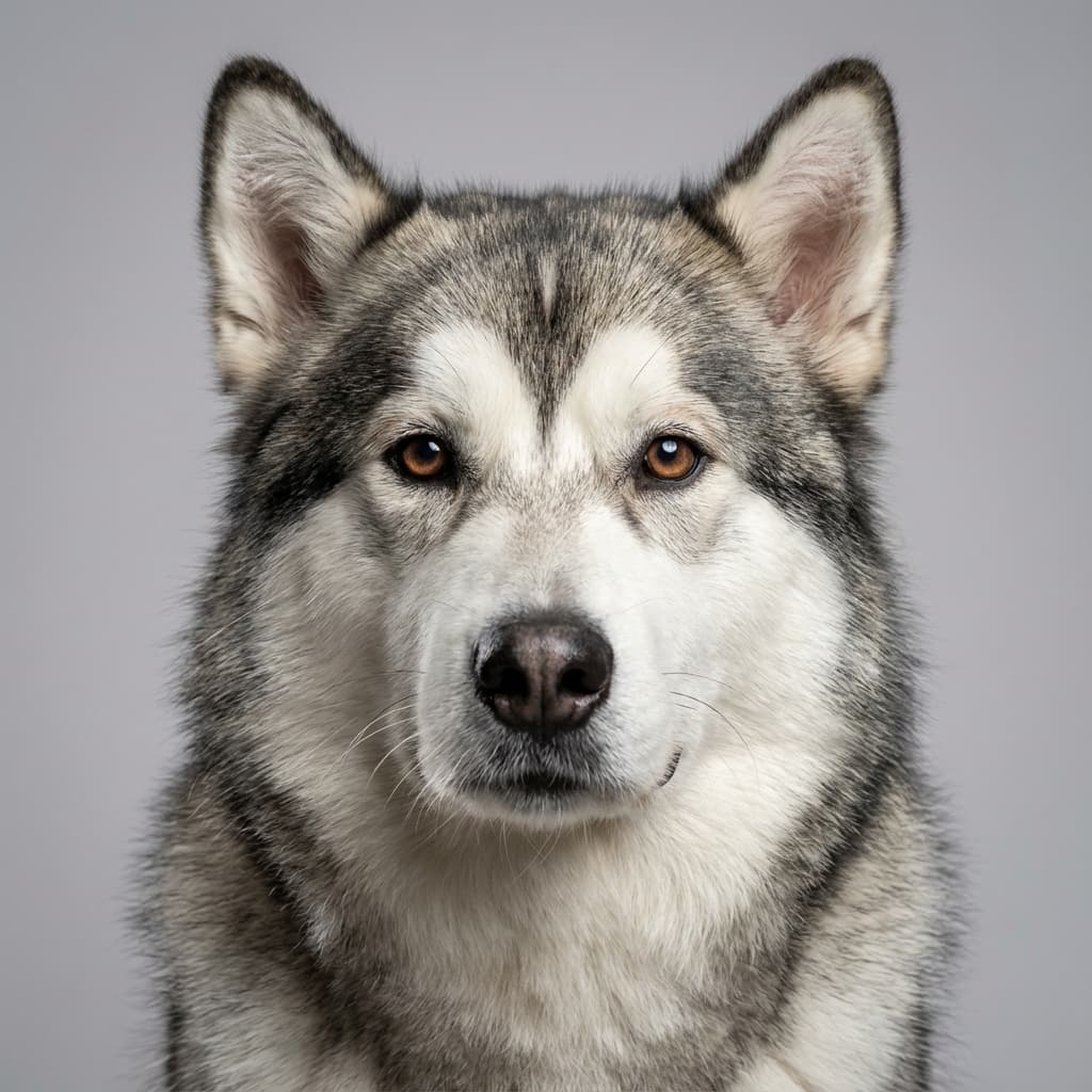 Alaskan Malamute portrait example