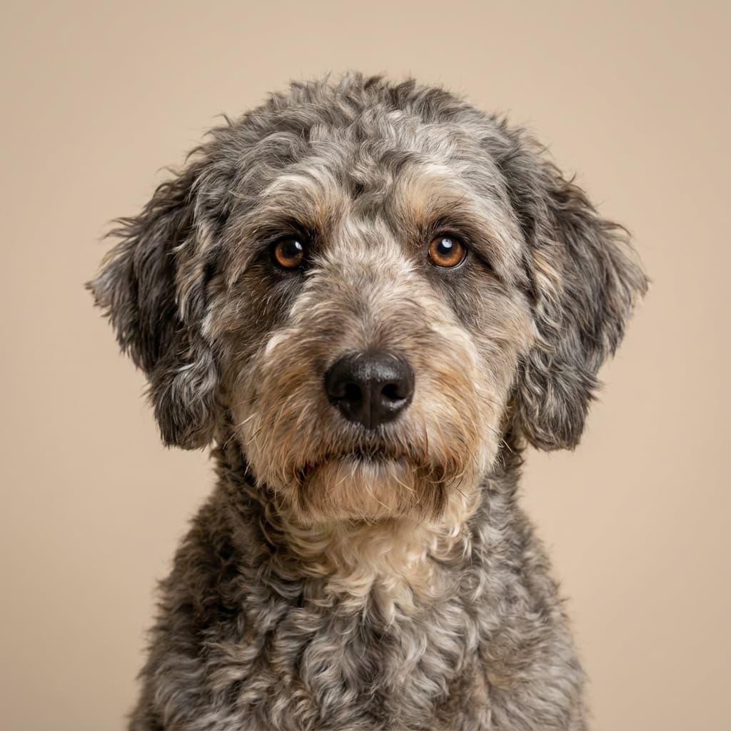 Aussiedoodle portrait example