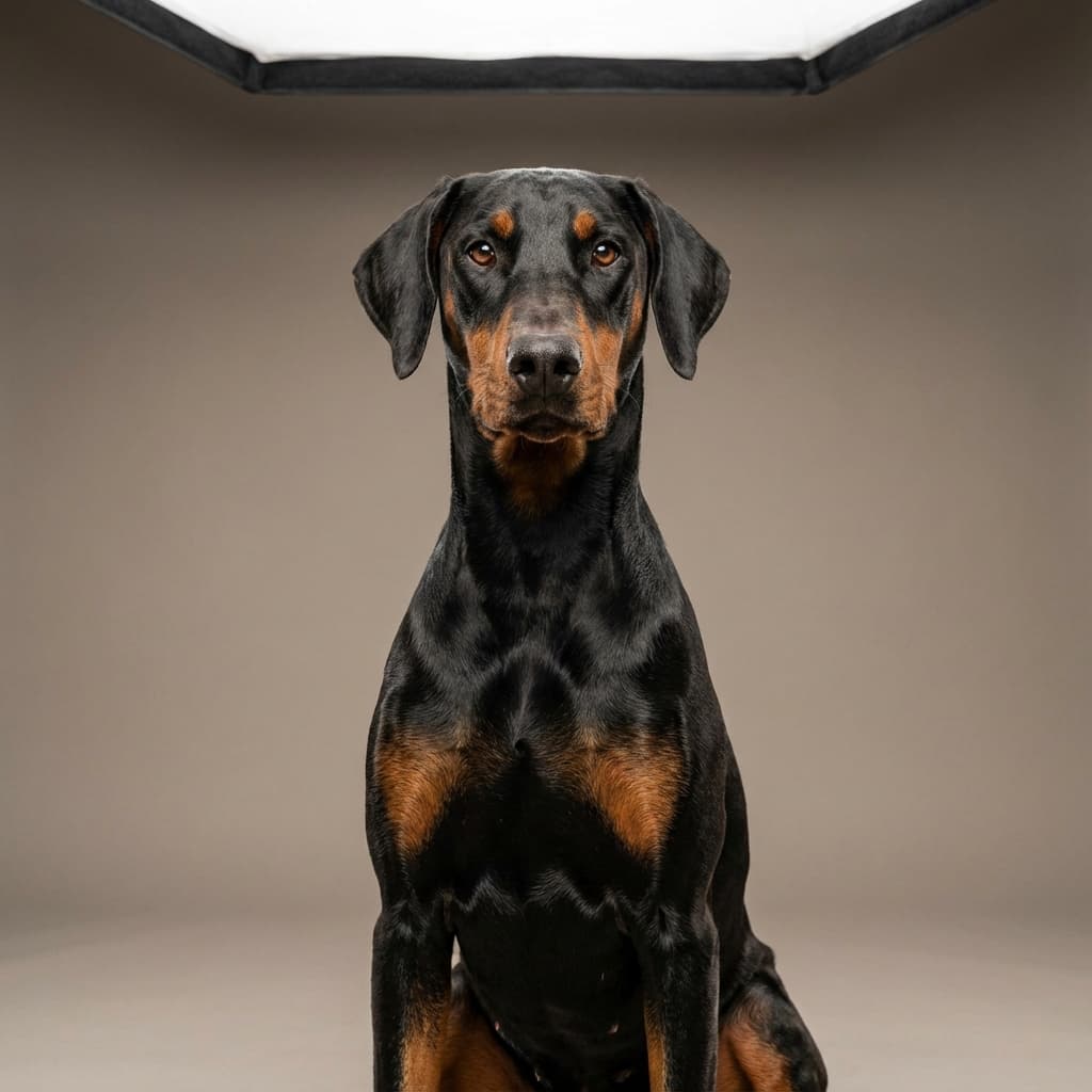 Doberman Pinscher portrait example