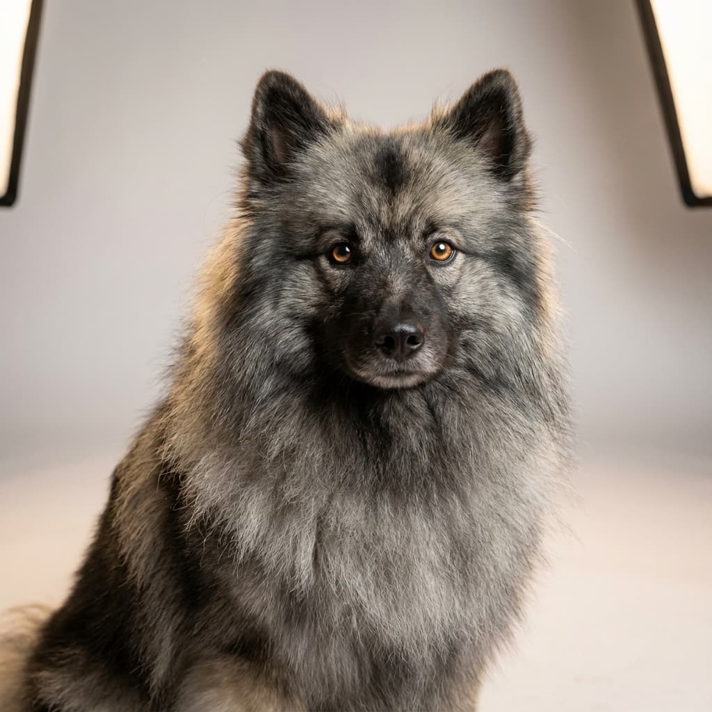 Keeshond portrait example