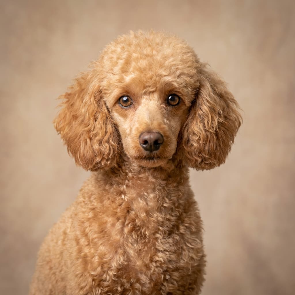 Miniature Poodle portrait example