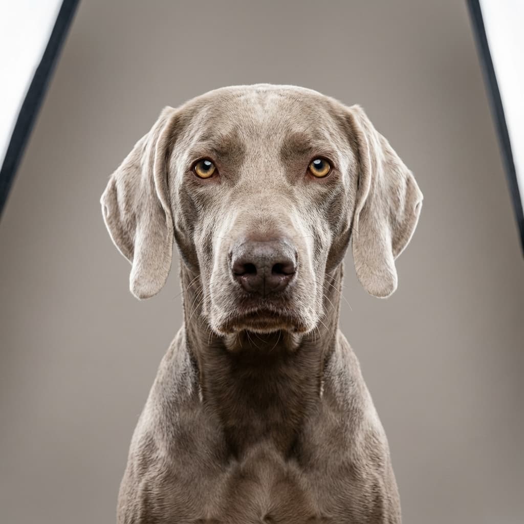 Weimaraner portrait example