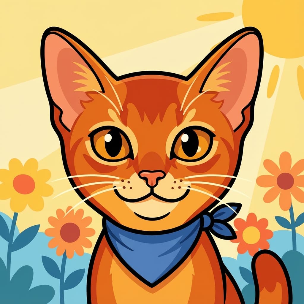 Abyssinian in Cartoon style