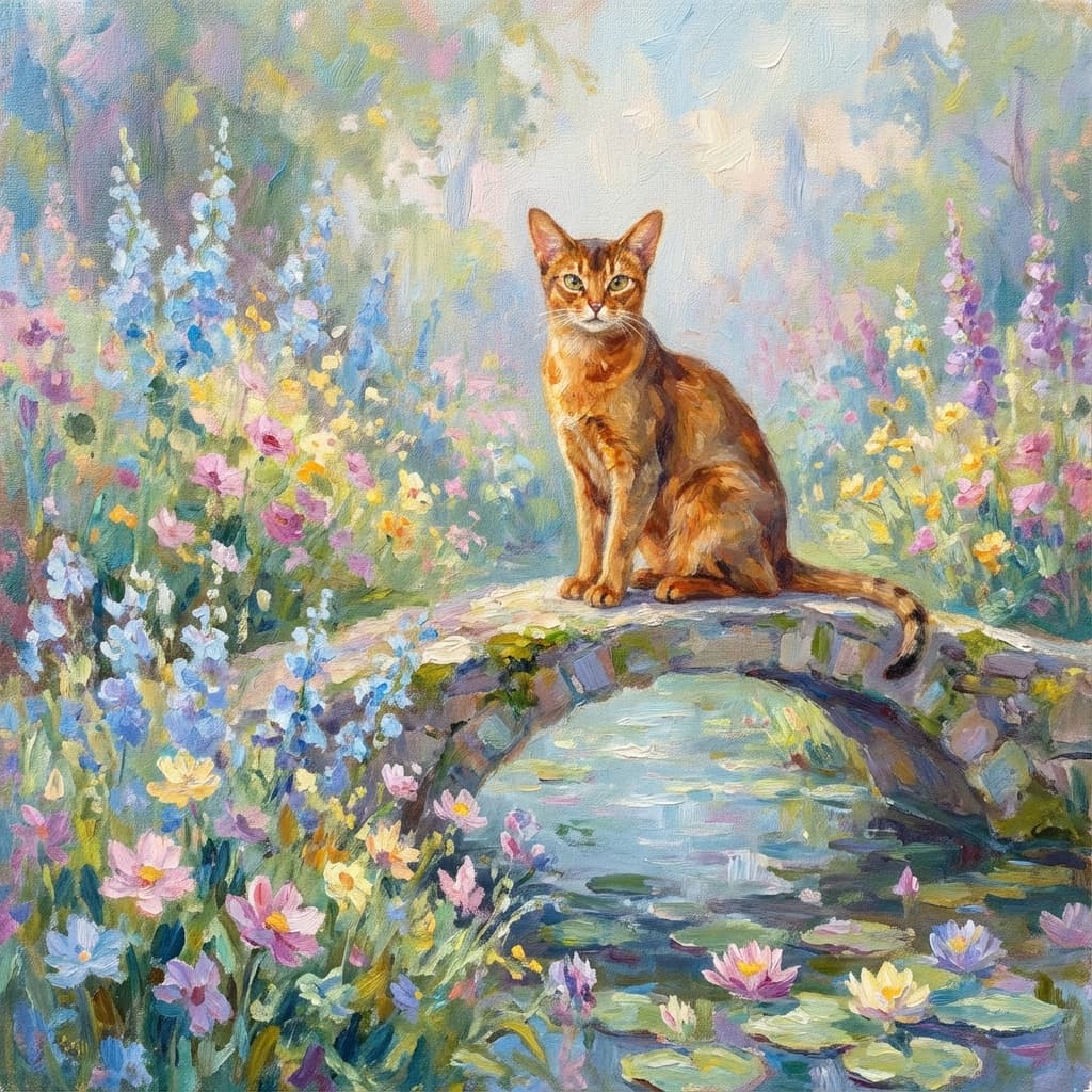 Abyssinian in Monet style