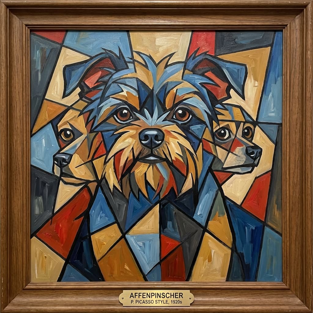 Affenpinscher in Picasso style