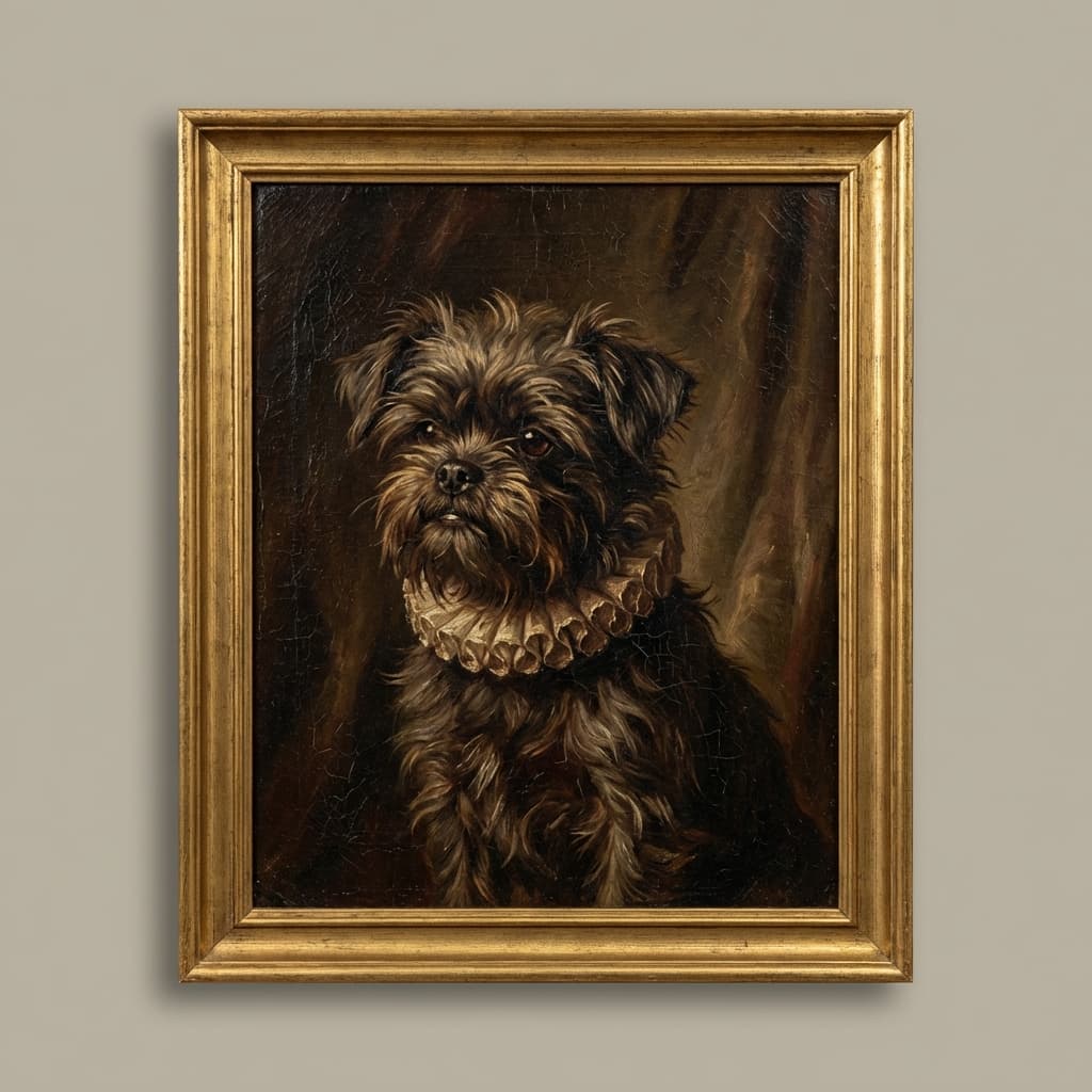 Affenpinscher in Renaissance style