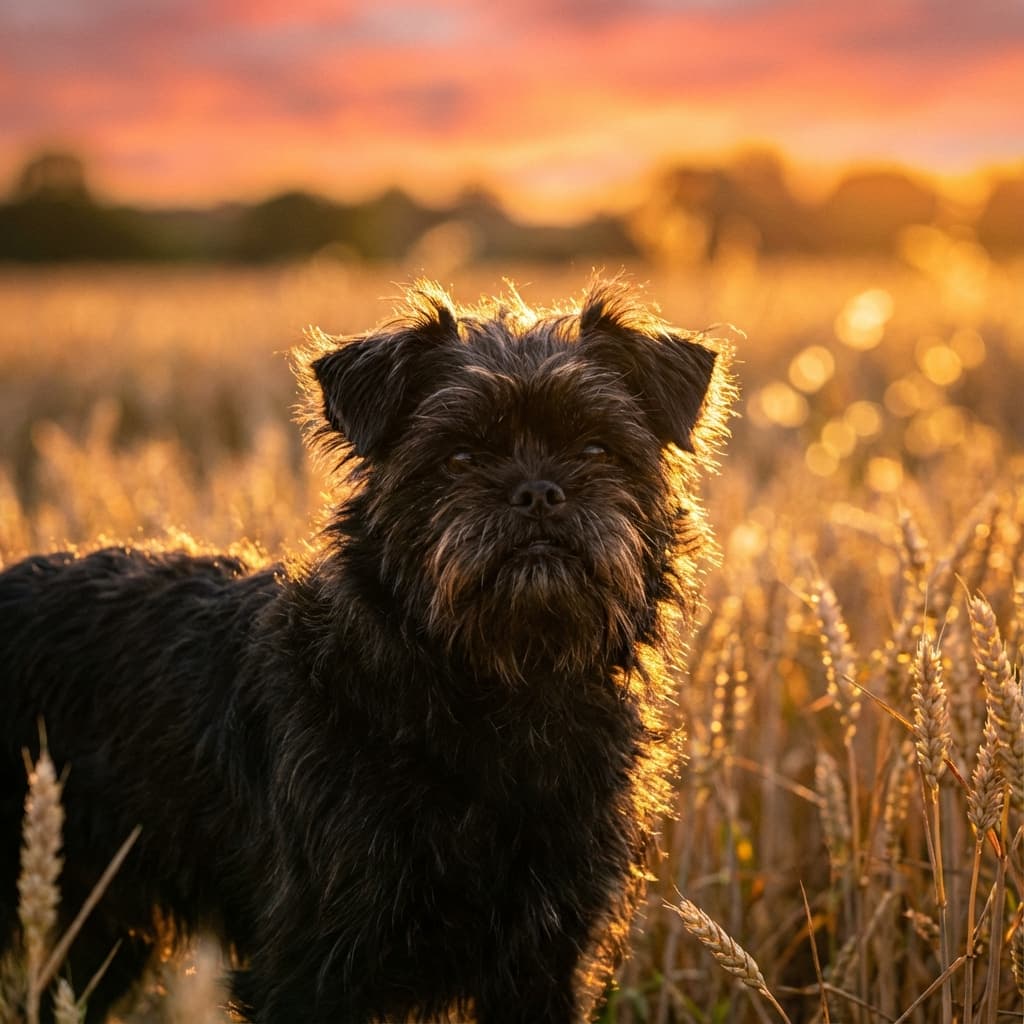 Affenpinscher in Golden Hour Field style