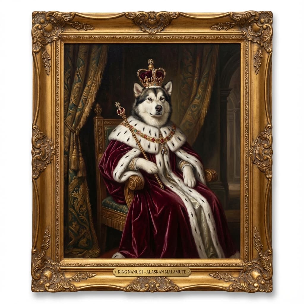 Alaskan Malamute in Royal style
