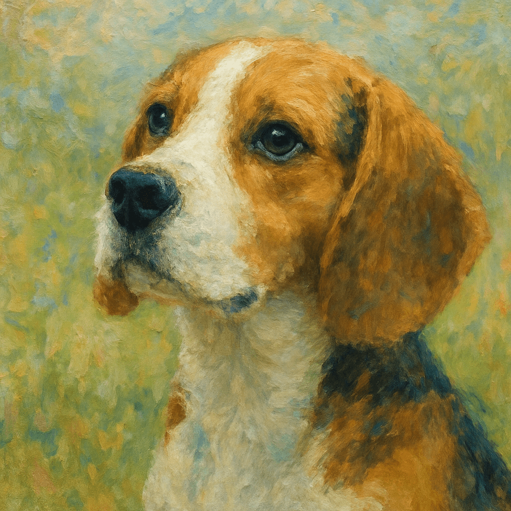 Beagle in Monet style