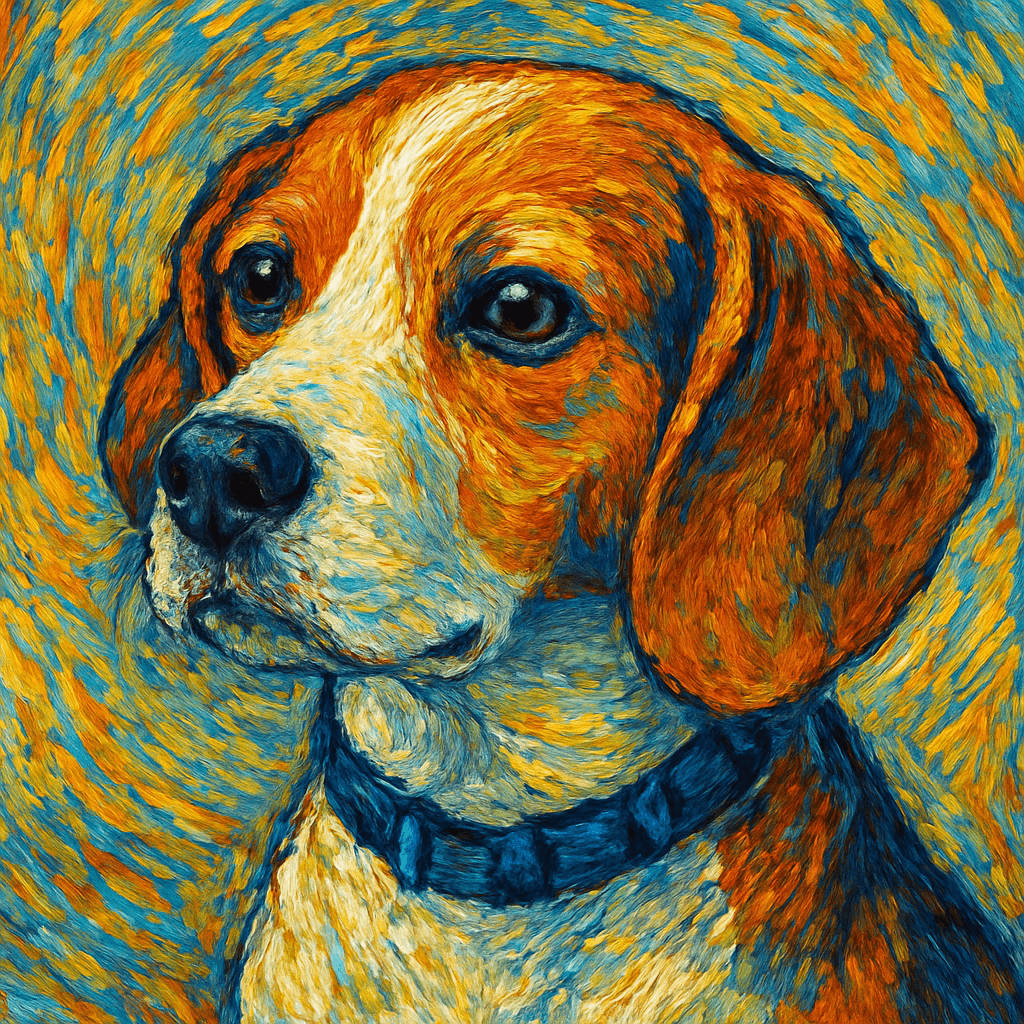 Beagle in Van Gogh style
