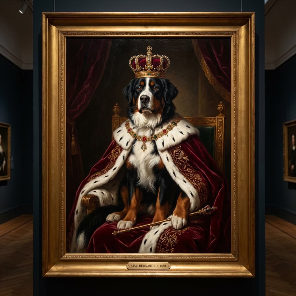 Bernese Mountain Dog in Royal style