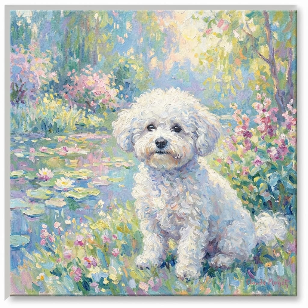Bichon Frise in Monet style