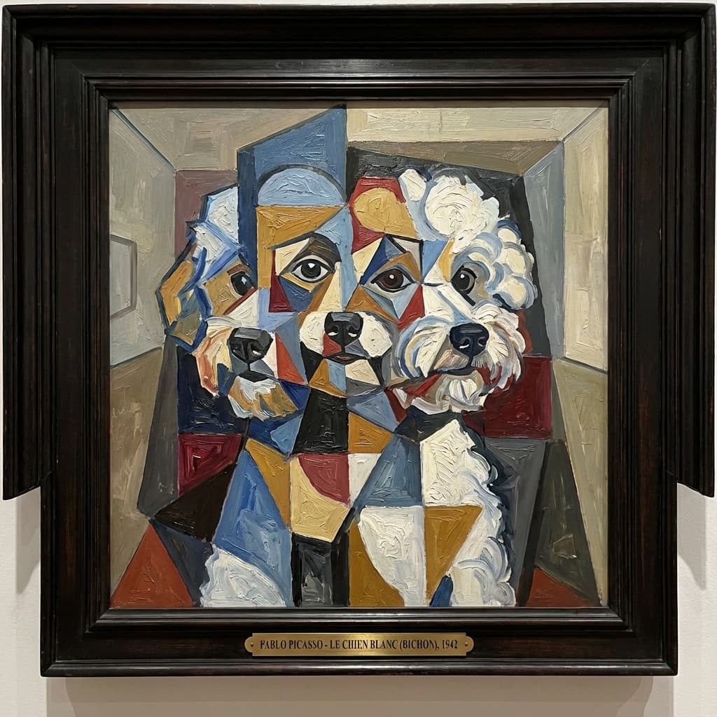 Bichon Frise in Picasso style