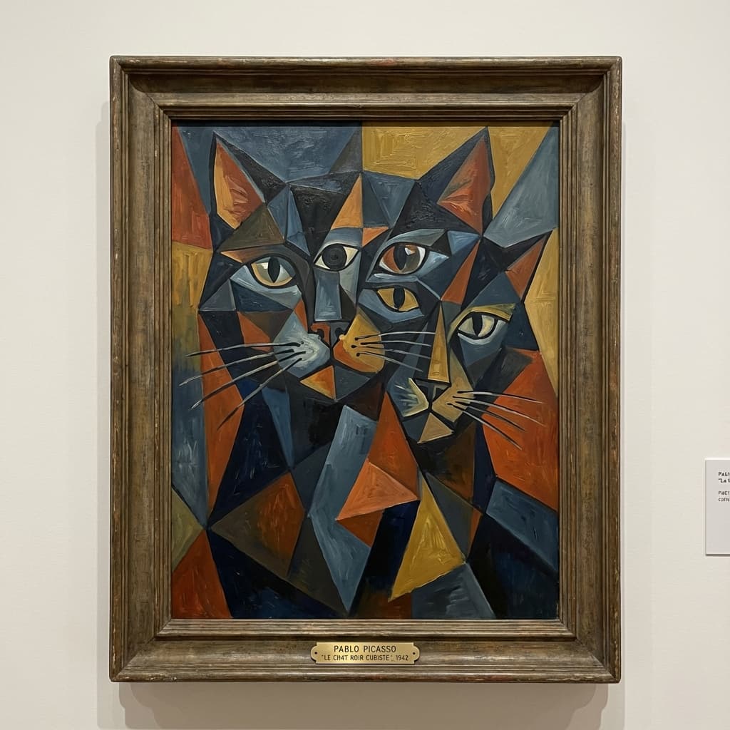 Black Cat in Picasso style