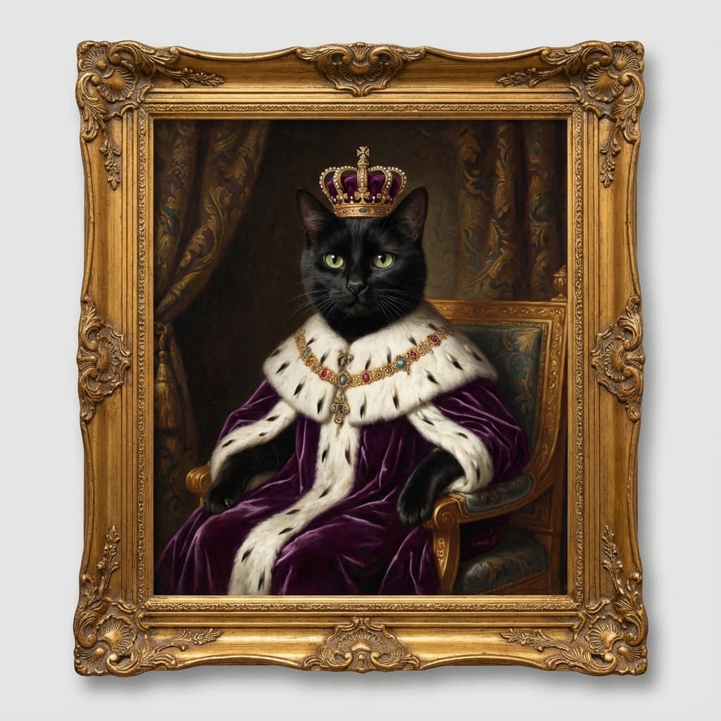 Black Cat in Royal style