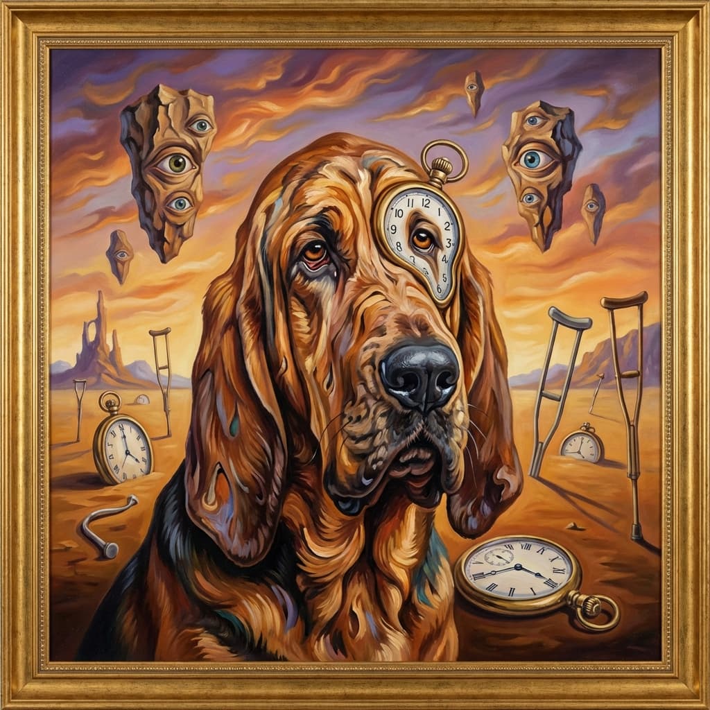 Bloodhound in Dali style
