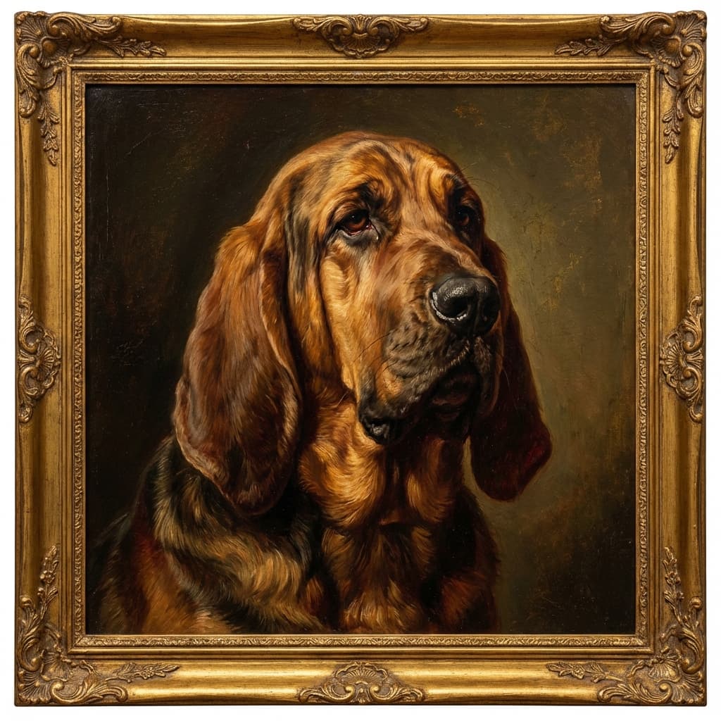 Bloodhound in Renaissance style