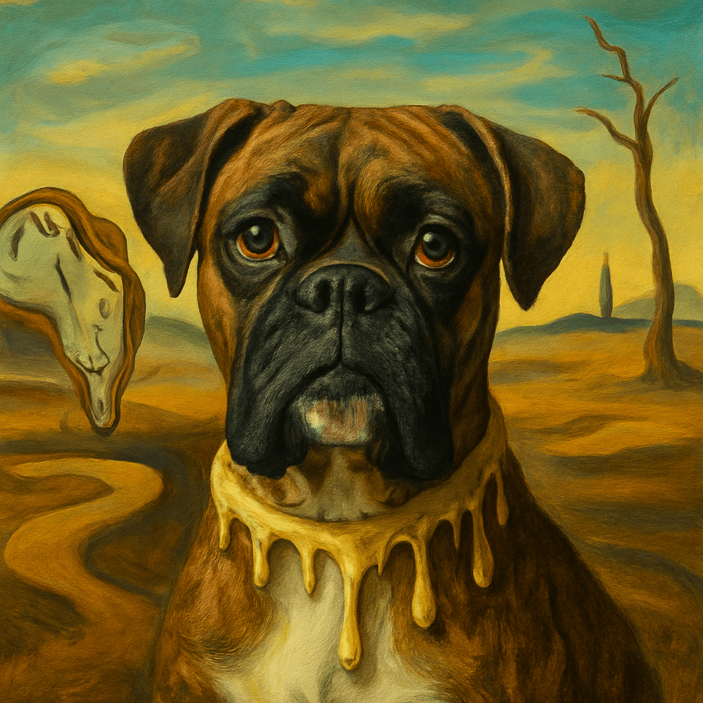 Boxer in Dali style