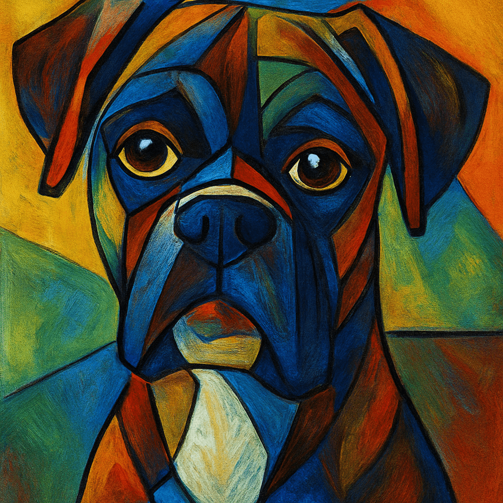 Boxer in Picasso style