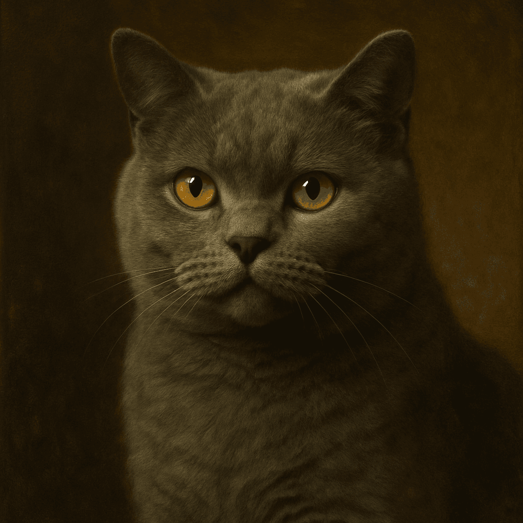 British Shorthair in Renaissance style