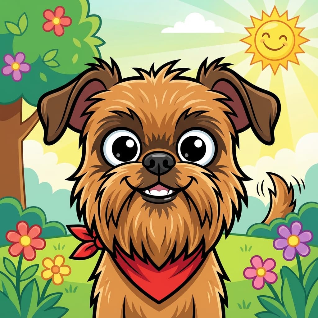 Brussels Griffon in Cartoon style