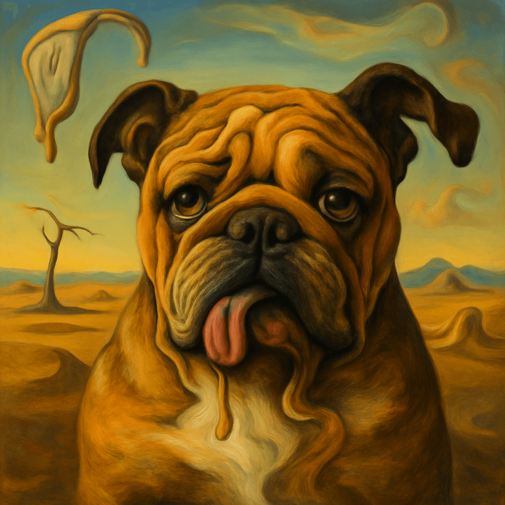 Bulldog in Dali style