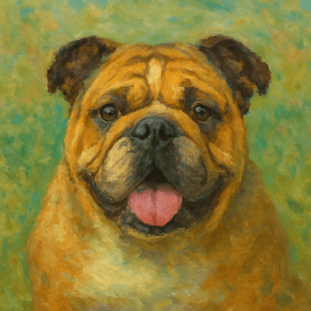 Bulldog in Monet style