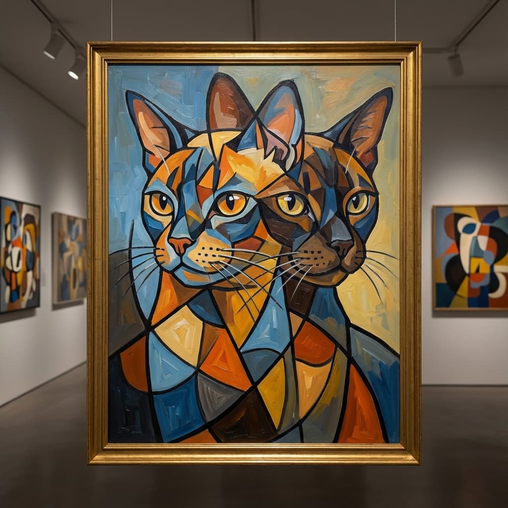 Burmese in Picasso style