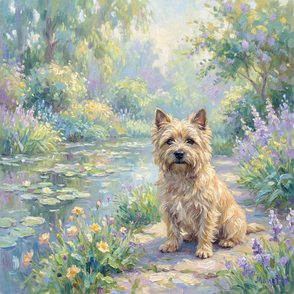 Cairn Terrier in Monet style