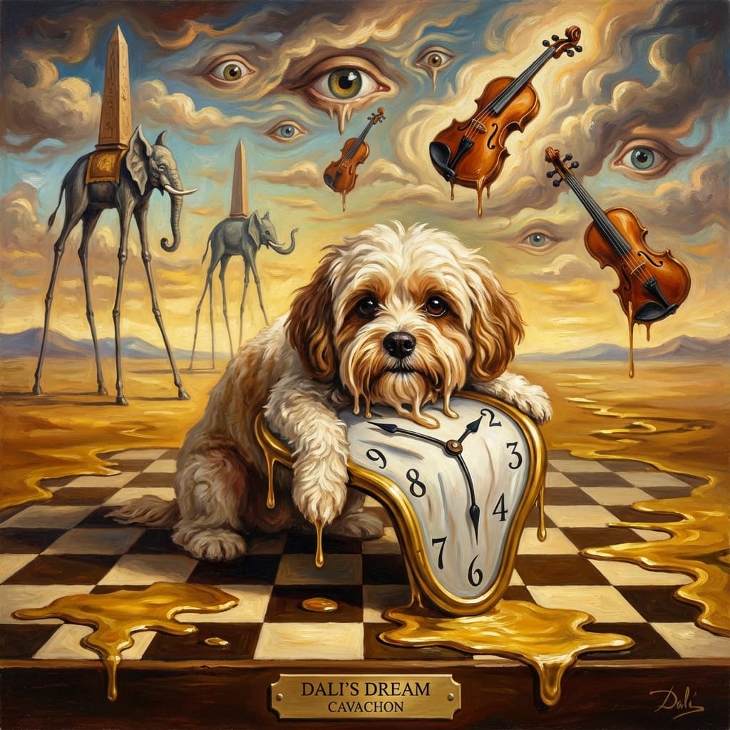 Cavachon in Dali style