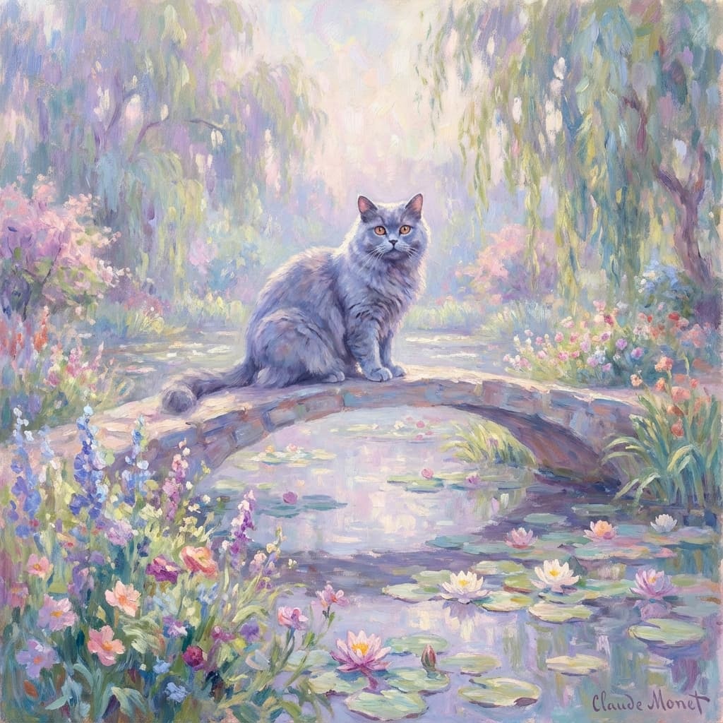 Chartreux in Monet style