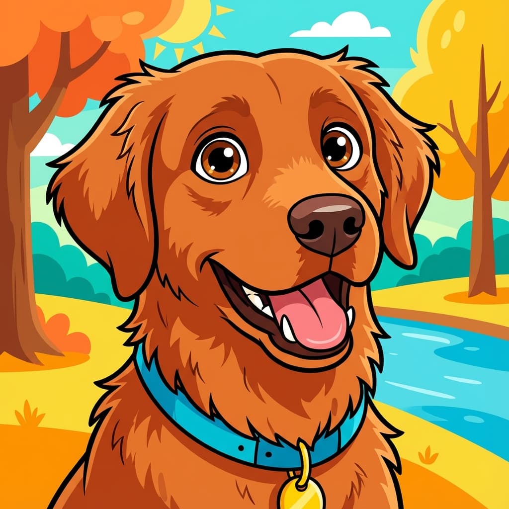 Chesapeake Bay Retriever in Cartoon style