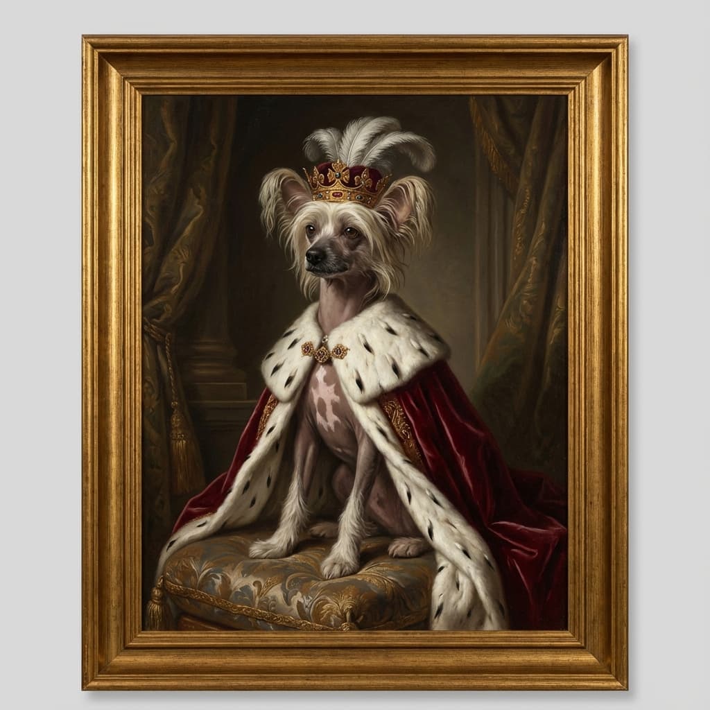 Chinese Crested in Royal style