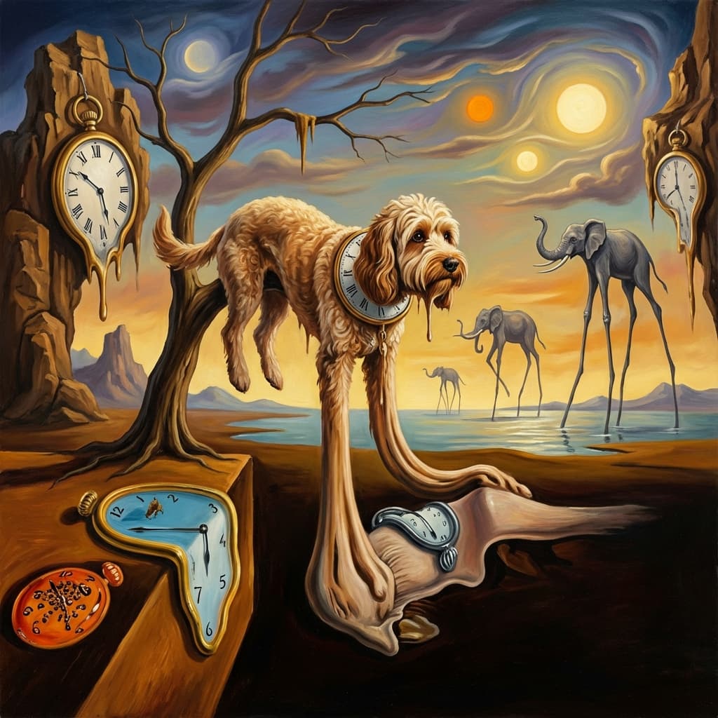 Cockapoo in Dali style