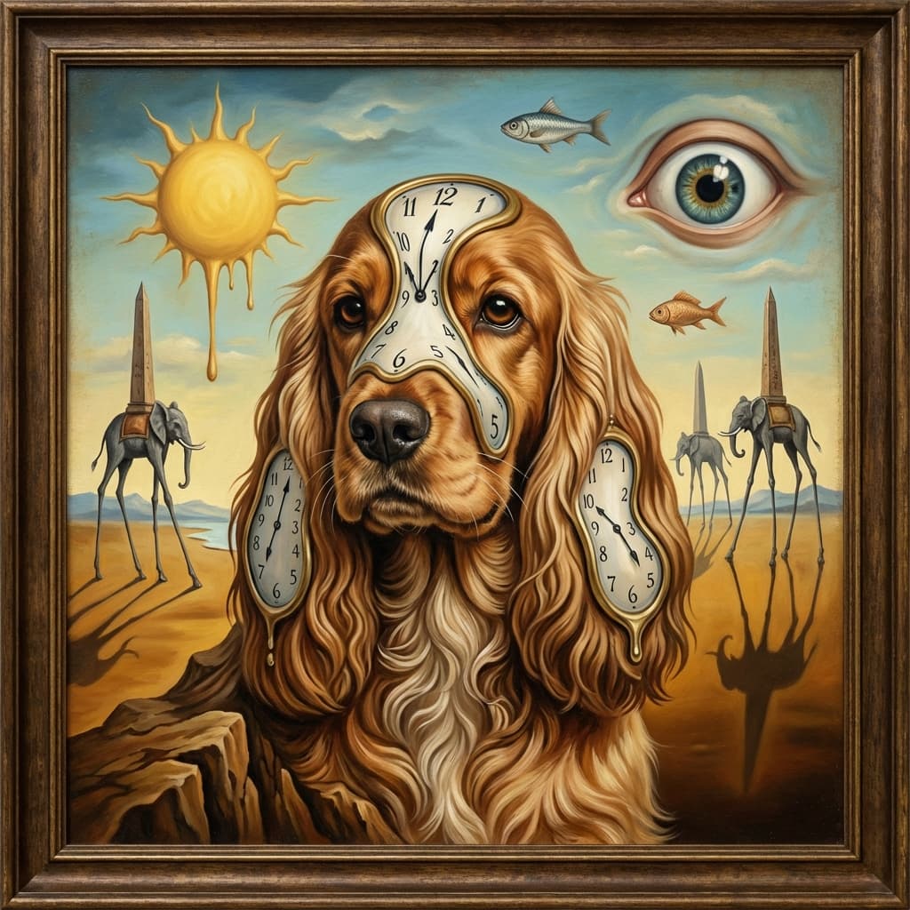 Cocker Spaniel in Dali style