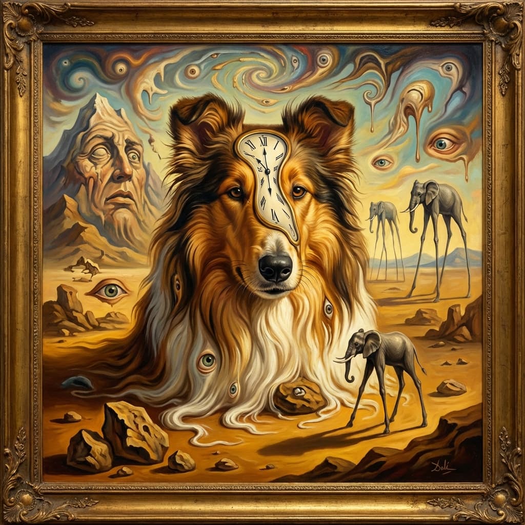 Collie in Dali style