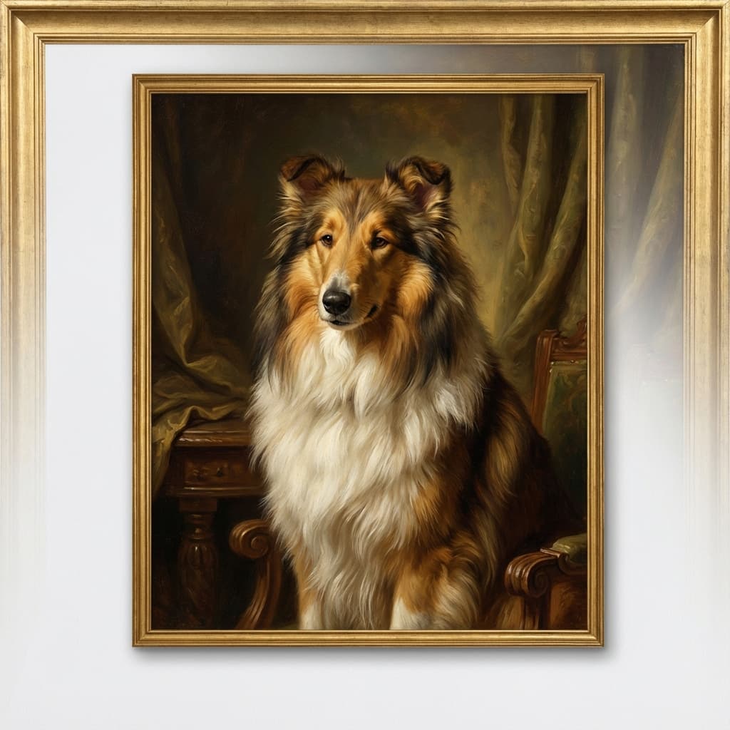 Collie in Renaissance style