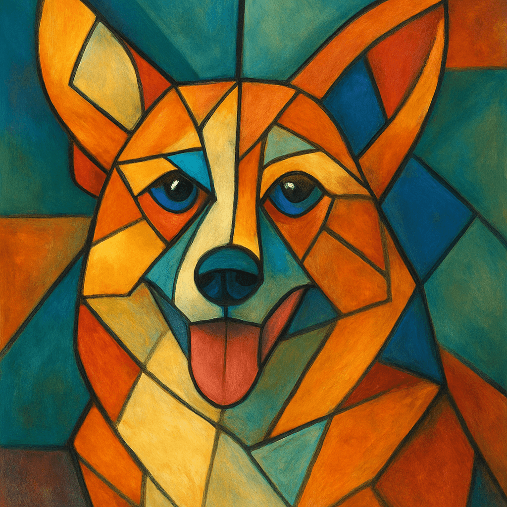 Corgi in Picasso style