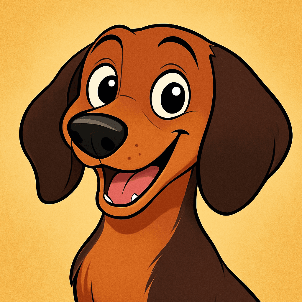 Dachshund in Cartoon style