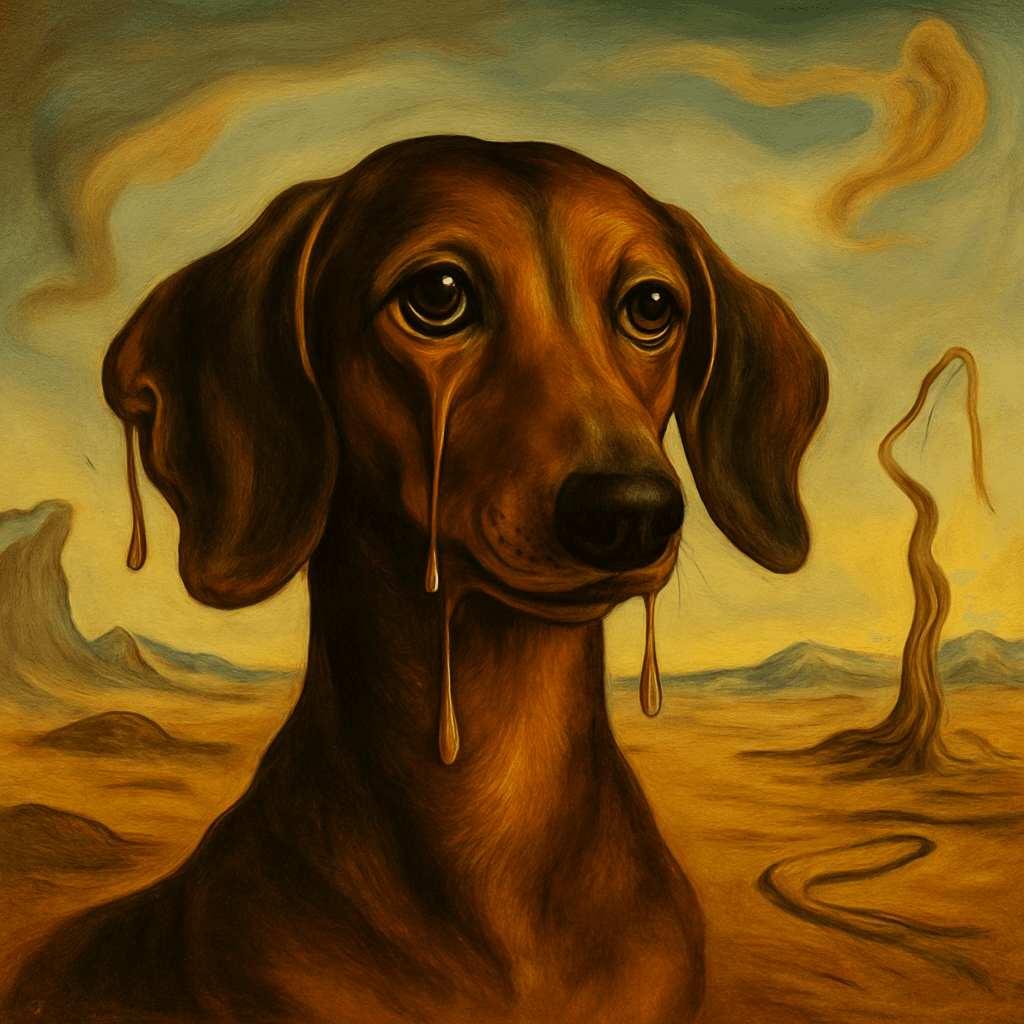Dachshund in Dali style