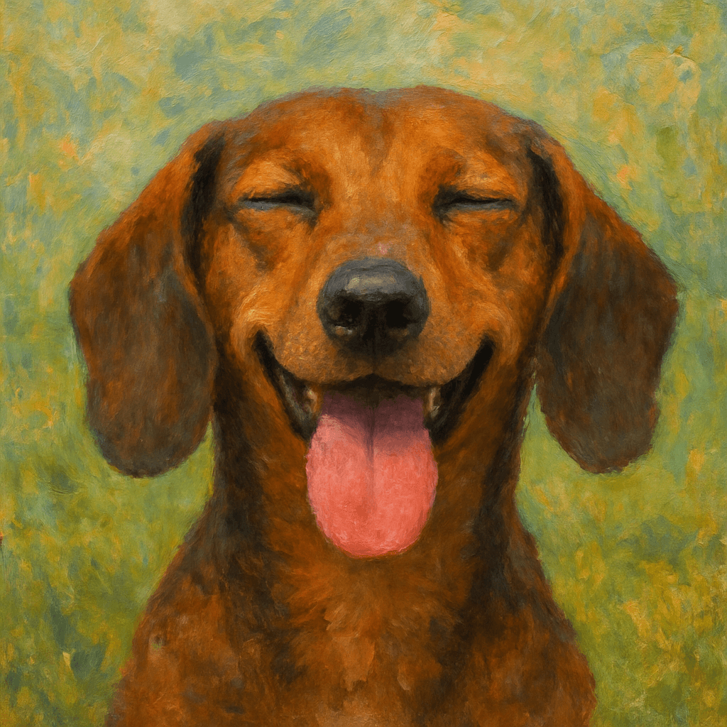 Dachshund in Monet style