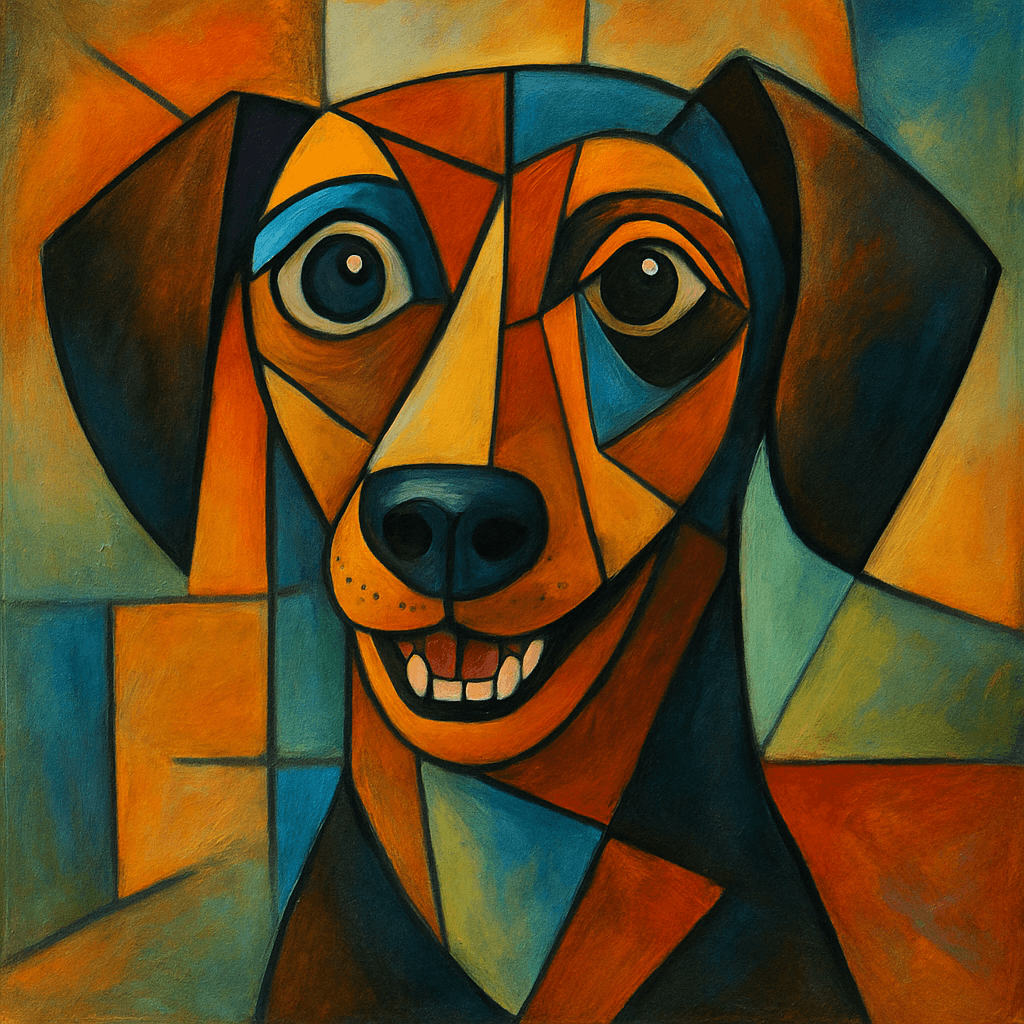 Dachshund in Picasso style