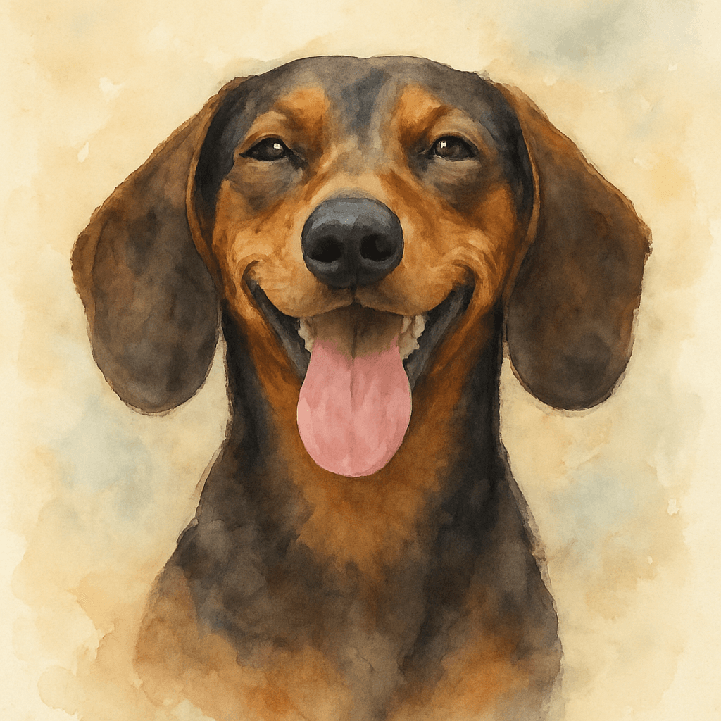 Dachshund in Watercolor style